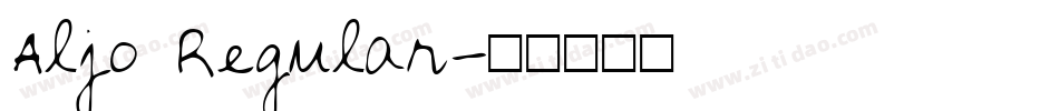 Aljo Regular字体转换